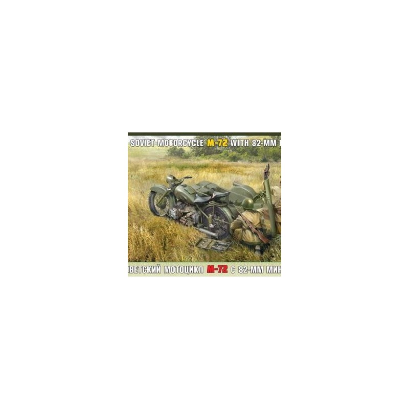 Soviet Motorcycle M-72 with 82-MM Mortar