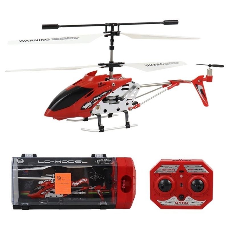 KUEYANB Helicoptero de control remoto de aleacion con luz recargable